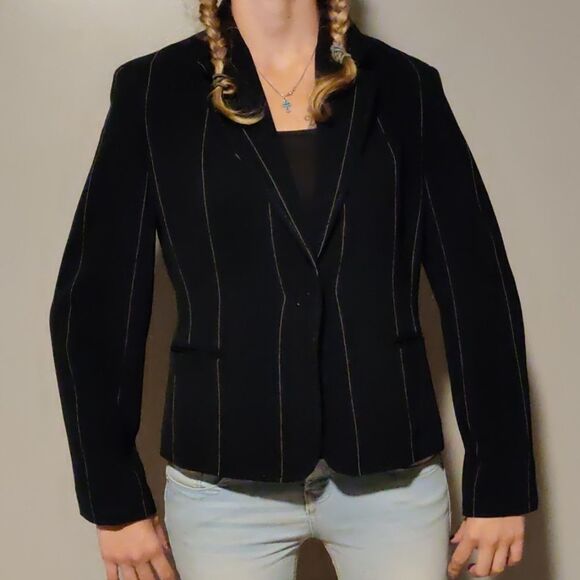 ⚓✔️Vintage Pinstriped Valerie Stevens Blazer - Picture 3 of 5